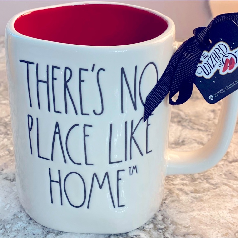 Rae Dunn Wizard of Oz Mug “There’s No Place Like Home” W/RUBY SLIPPERS IMAGE NEW